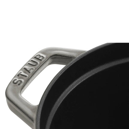 STAUB | Cocotte Oval Enamelled Cast Iron Casserole Dish – 230 mm Oval – Graphite Grey