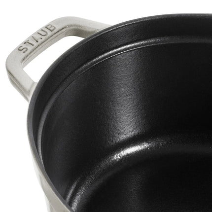 STAUB | Cocotte Oval Enamelled Cast Iron Casserole Dish – 270 mm Oval – White Truffle