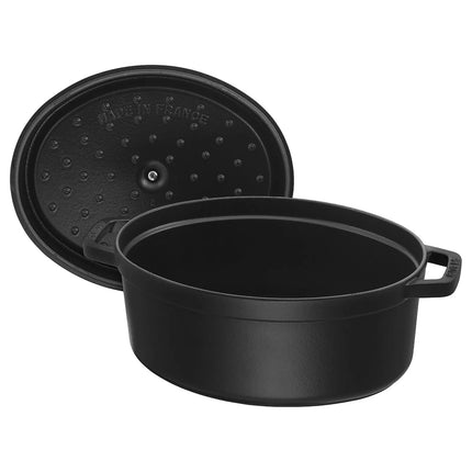 STAUB | Cocotte Oval Enamelled Cast Iron Casserole Dish – 290 mm Oval – Black