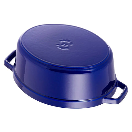 STAUB | Cocotte Oval Enamelled Cast Iron Casserole Dish – 290 mm Oval – Dark Blue