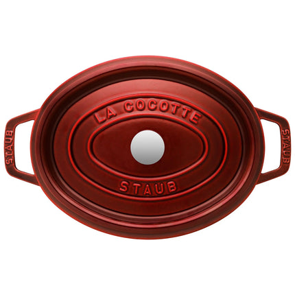 STAUB | Cocotte Oval Enamelled Cast Iron Casserole Dish – 290 mm Oval – Grenadine Red