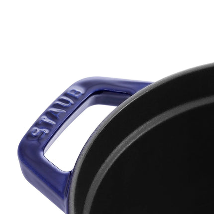 STAUB | Cocotte Oval Enamelled Cast Iron Casserole Dish – 310 mm Oval – Dark Blue