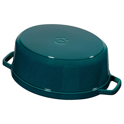 STAUB | Cocotte Oval Enamelled Cast Iron Casserole Dish – 310 mm Oval – La Mer Blue