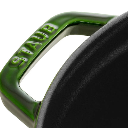 STAUB | Cocotte Oval Enamelled Cast Iron Casserole Dish – 330 mm Oval – Basil Green