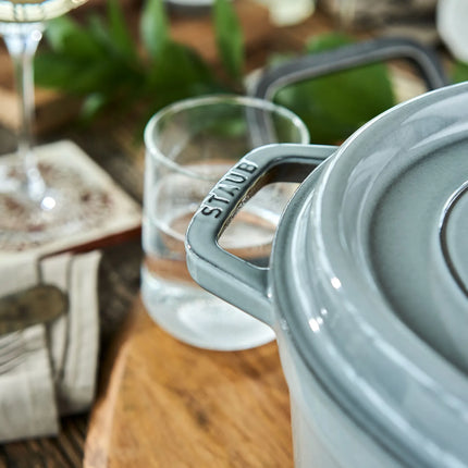 STAUB | Cocotte Oval Enamelled Cast Iron Casserole Dish – 330 mm Oval – Graphite Grey