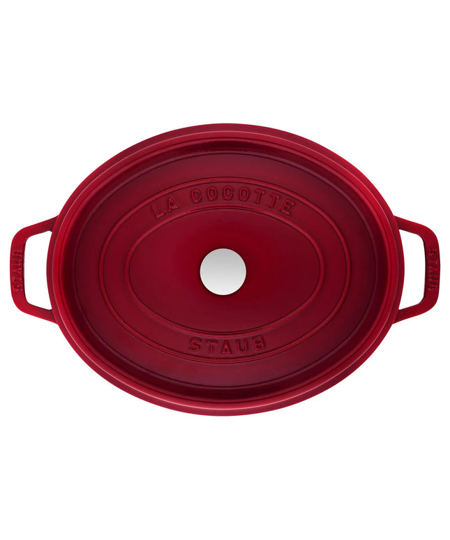 STAUB | Cocotte Oval Enamelled Cast Iron Casserole Dish – 330 mm Oval – Grenadine Red
