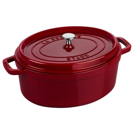 STAUB | Cocotte Oval Enamelled Cast Iron Casserole Dish – 330 mm Oval – Grenadine Red