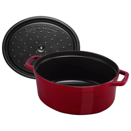 STAUB | Cocotte Oval Enamelled Cast Iron Casserole Dish – 330 mm Oval – Grenadine Red