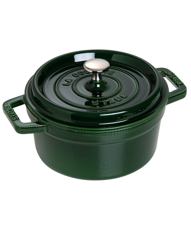 STAUB | Cocotte Round Enamelled Cast Iron Casserole Dish – Ø 180 mm – Basil Green