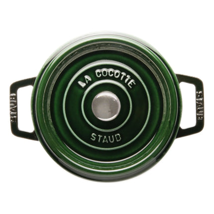 STAUB | Cocotte Round Enamelled Cast Iron Casserole Dish – Ø 180 mm – Basil Green