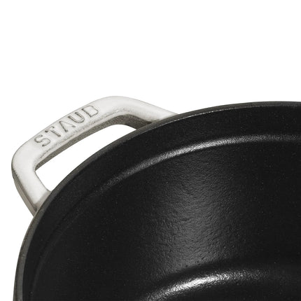 STAUB | Cocotte Round Enamelled Cast Iron Casserole Dish – Ø 180 mm – White Truffle
