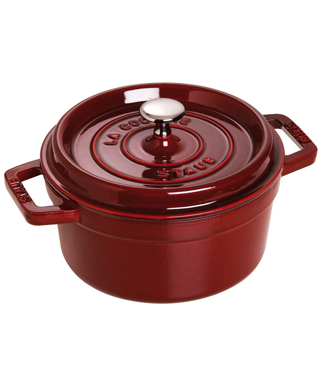 STAUB | Cocotte Round Enamelled Cast Iron Casserole Dish – Ø 200 mm – Grenadine Red