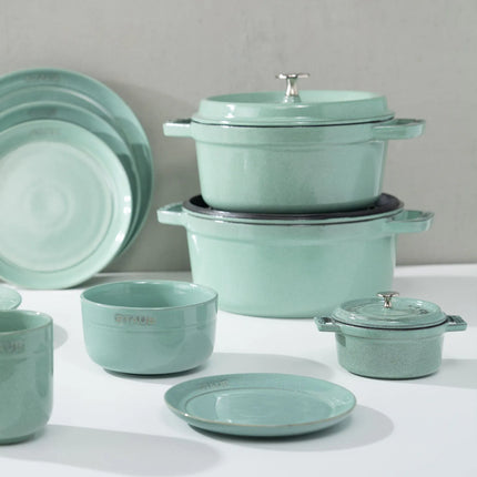 STAUB | Cocotte Round Enamelled Cast Iron Casserole Dish – Ø 220 mm