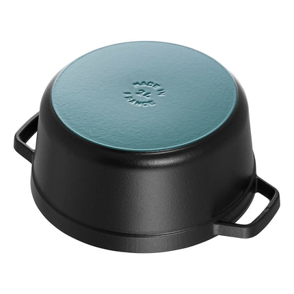 STAUB | Cocotte Round Enamelled Cast Iron Casserole Dish – Ø 240 mm – Black