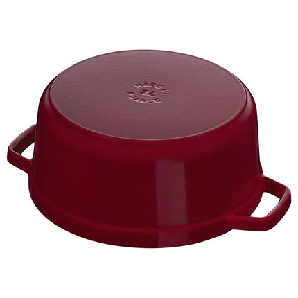 STAUB | Cocotte Round Enamelled Cast Iron Casserole Dish – Ø 240 mm – Bordeaux Red