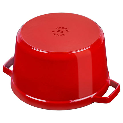 STAUB | Cocotte Round Enamelled Cast Iron Casserole Dish – Ø 240 mm – Cherry Red