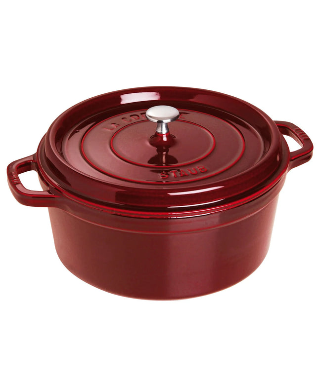 STAUB | Cocotte Round Enamelled Cast Iron Casserole Dish – Ø 280 mm – Grenadine Red
