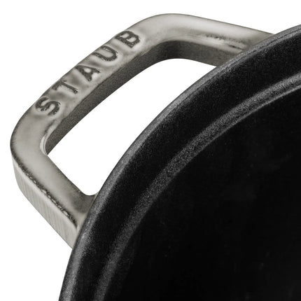 STAUB | Cocotte Round Enamelled Cast Iron Casserole Dish – Ø 340 mm – Graphite Grey