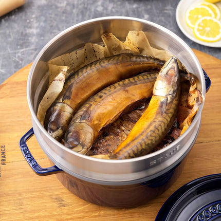 STAUB | Cocotte with Steamer Insert – Ø 260 mm – Dark Blue