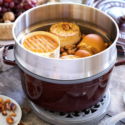 STAUB | Cocotte with Steamer Insert – Ø 260 mm – Grenadine Red