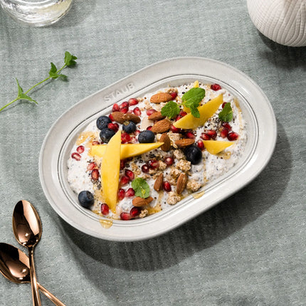 STAUB | Dining Line Ceramic Deep Plate – Ø 25 cm - White Truffle