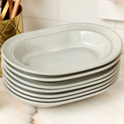 STAUB | Dining Line Ceramic Deep Plate – Ø 25 cm - White Truffle