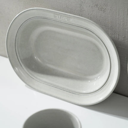 STAUB | Dining Line Ceramic Deep Plate – Ø 25 cm - White Truffle