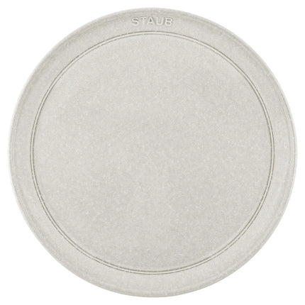 STAUB | Dining Line Ceramic Flat Dinner Plate – Ø 26 cm - White Truffle