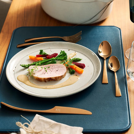 STAUB | Dining Line Ceramic Flat Dinner Plate – Ø 26 cm - White Truffle