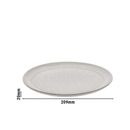 STAUB | Dining Line Ceramic Flat Plate – Ø 20 cm - White Truffle