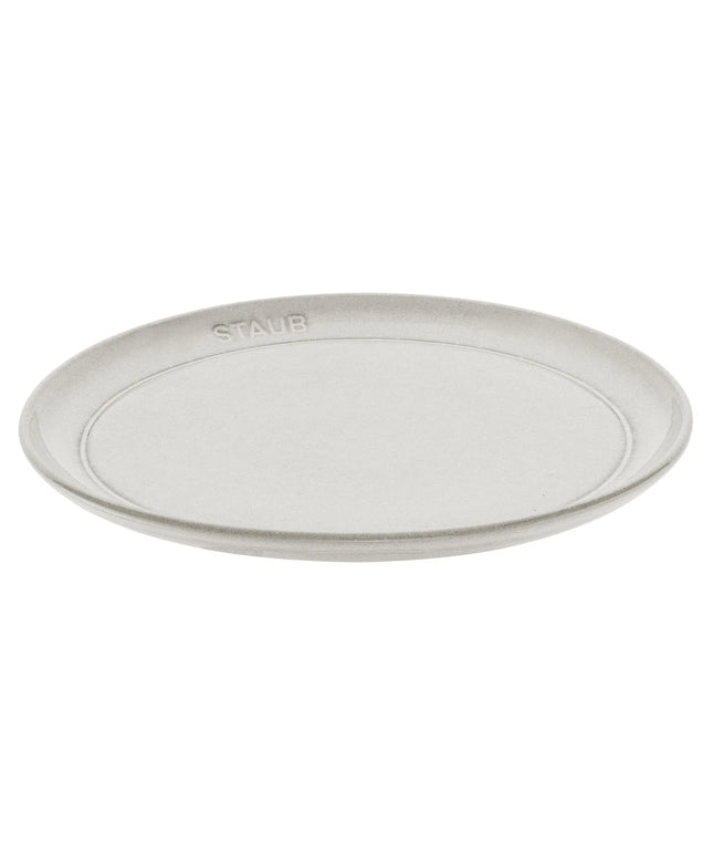 STAUB | Dining Line Ceramic Flat Plate – Ø 22 cm - White Truffle