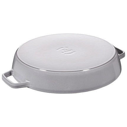 STAUB| Enameled Cast Iron Paella Pan with Side Handles – Ø 34 cm - Smooth Interior for Paella & Searing