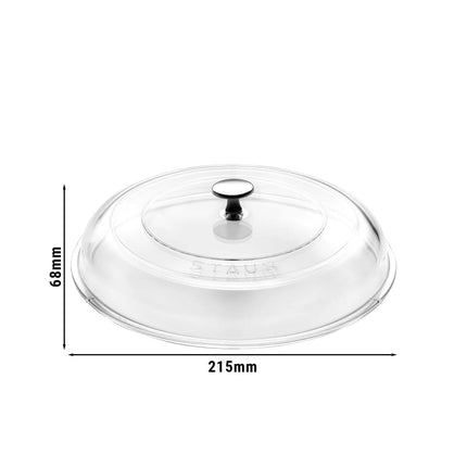 STAUB | Glass Lid – Pan Lid - Oven & Dishwasher Safe - Nickel-Plated Knob