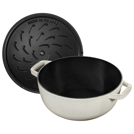 STAUB | La Marmite Enamelled Cast Iron Pot – Ø 240 mm – White Truffle