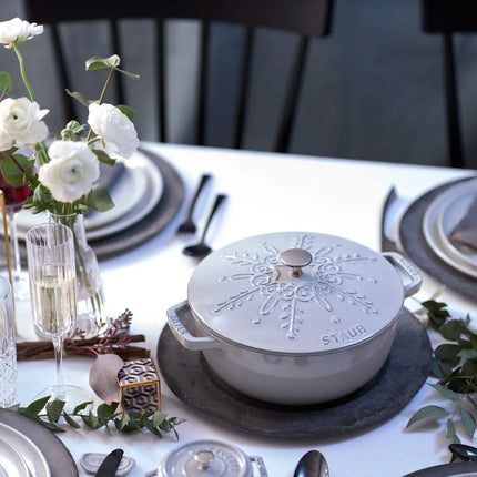 STAUB | La Marmite Enamelled Cast Iron Pot – Ø 240 mm – White Truffle