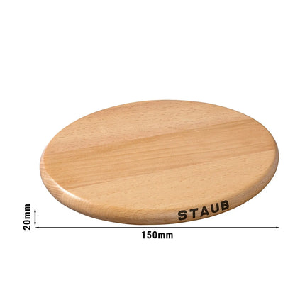 STAUB | Magnetic Beech Wood Trivet – Ø 15 cm - Brown