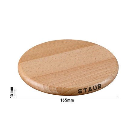STAUB | Magnetic Beech Wood Trivet – Ø 16 cm - Brown