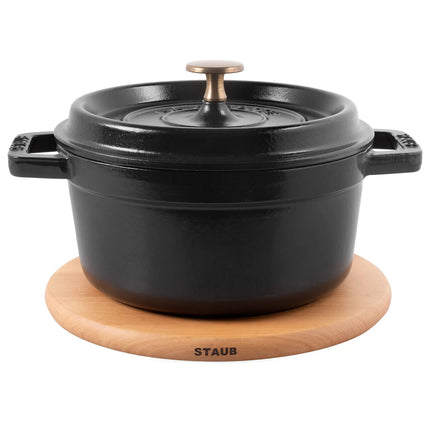 STAUB | Magnetic Beech Wood Trivet – Ø 16 cm - Brown