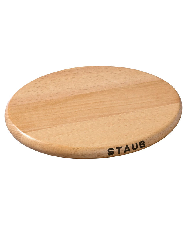 STAUB | Magnetic Beech Wood Trivet – Ø 21 cm - Brown