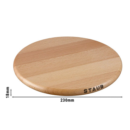 STAUB | Magnetic Beech Wood Trivet – Ø 23 cm - Brown