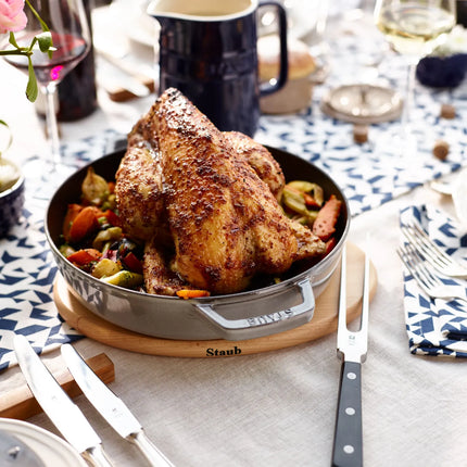 STAUB | Magnetic Beech Wood Trivet – Ø 23 cm - Brown