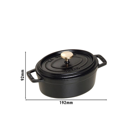 STAUB | Mini Cocotte Oval Enamelled Cast Iron Casserole Dish – 150 mm Oval – Black