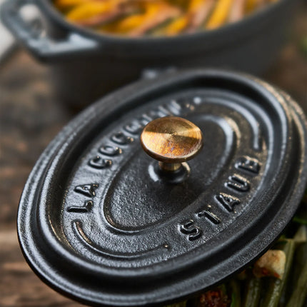 STAUB | Mini Cocotte Oval Enamelled Cast Iron Casserole Dish – 150 mm Oval – Black