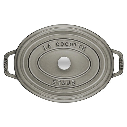 STAUB | Mini Cocotte Oval Enamelled Cast Iron Casserole Dish – 170 mm Oval – Graphite Grey