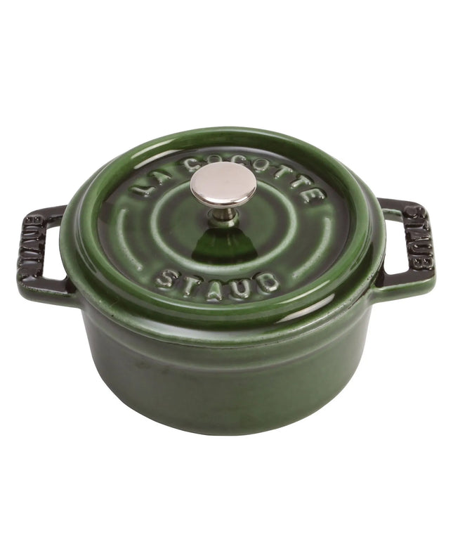 STAUB | Mini Cocotte Round Enamelled Cast Iron Casserole Dish – Ø10 cm – Basil Green
