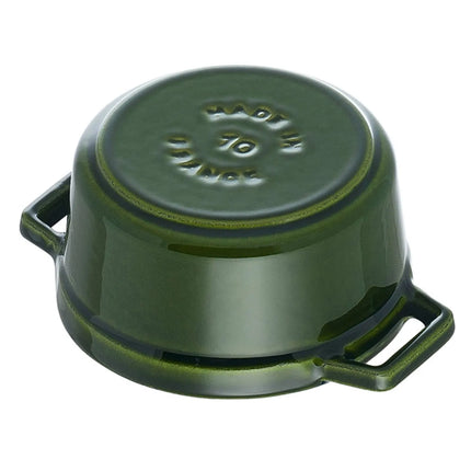 STAUB | Mini Cocotte Round Enamelled Cast Iron Casserole Dish – Ø10 cm – Basil Green