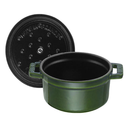 STAUB | Mini Cocotte Round Enamelled Cast Iron Casserole Dish – Ø10 cm – Basil Green