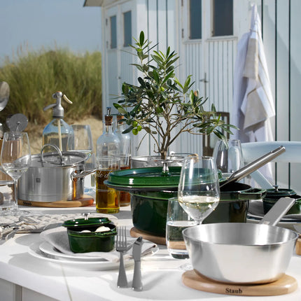 STAUB | Mini Cocotte Round Enamelled Cast Iron Casserole Dish – Ø10 cm – Basil Green