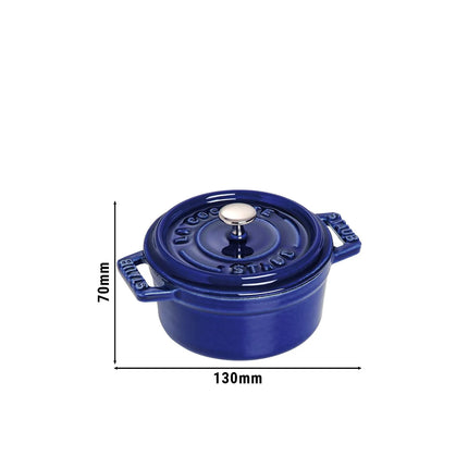 STAUB | Mini Cocotte Round Enamelled Cast Iron Casserole Dish – Ø10 cm – Dark Blue