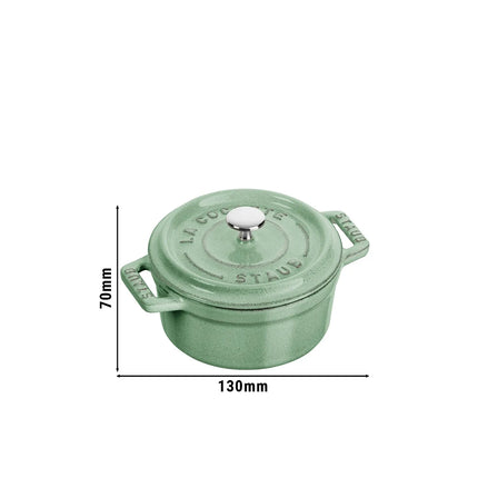 STAUB | Mini Cocotte Round Enamelled Cast Iron Casserole Dish – Ø10 cm - Sage Green